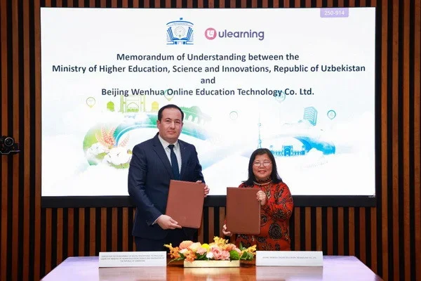 Хитойнинг “Ulearning” компанияси билан таълимни рақамлаштириш соҳасида ҳамкорликка эришилди