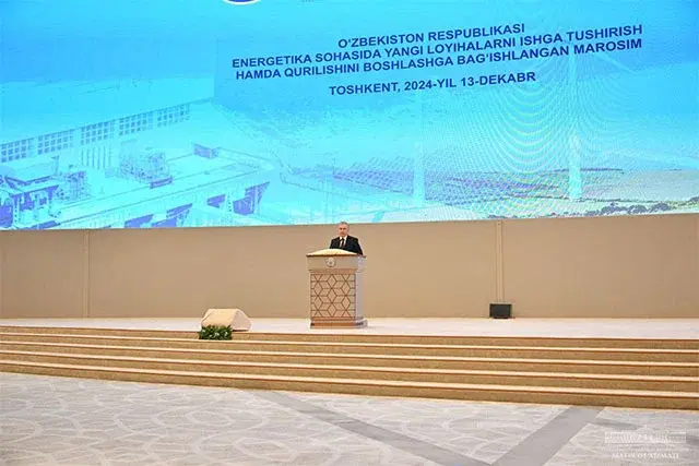 Президент Узбекистан запустил новые мощности в энергетической отрасли
