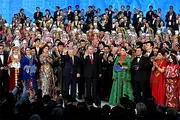 Мирзиёев и Рахмон посетили совместный концерт Узбекистана и Таджикистана