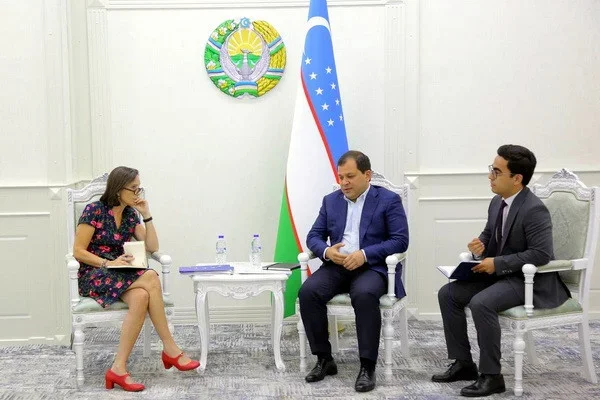 A meeting takes place with the head of the delegation of the European Union in Uzbekistan