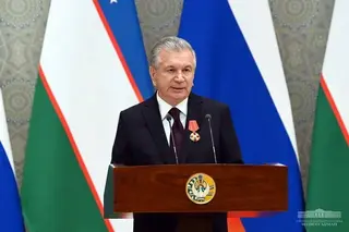 President of Uzbekistan is awarded Russian Order