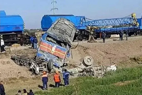 A train collided with a truck on the Jizzakh-2 stretch