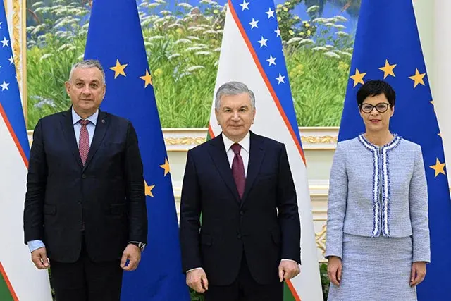 Mirziyoyev Meets EU Delegation to Discuss Trade and Investment