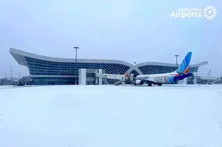 Snow and frost limited the work of the airport "Samarkand"