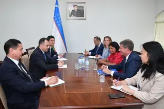 Gayrat Fozilov holds a meeting with the head of the Regional Office of the UNHCR for Central Asia