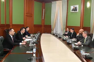 Gairat Fozilov holds a meeting with the British delegation
