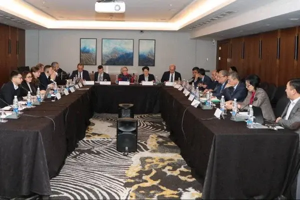 Representatives of the Central Election Commission of Uzbekistan takes part in the round table in Bishkek