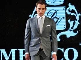 Domenico Vacca demonstrates collection inspired by Uzbek ikat