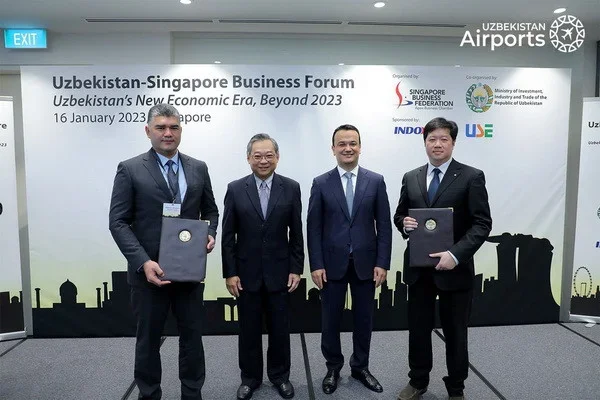 Uzbekistan Airports and Changi Airports International signed a Strategic Partnership Agreement