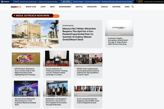 Media OutReach Newswire Further Strengthens Singapore and Asia Pacific Reach with Strategic AsiaOne Partnership
