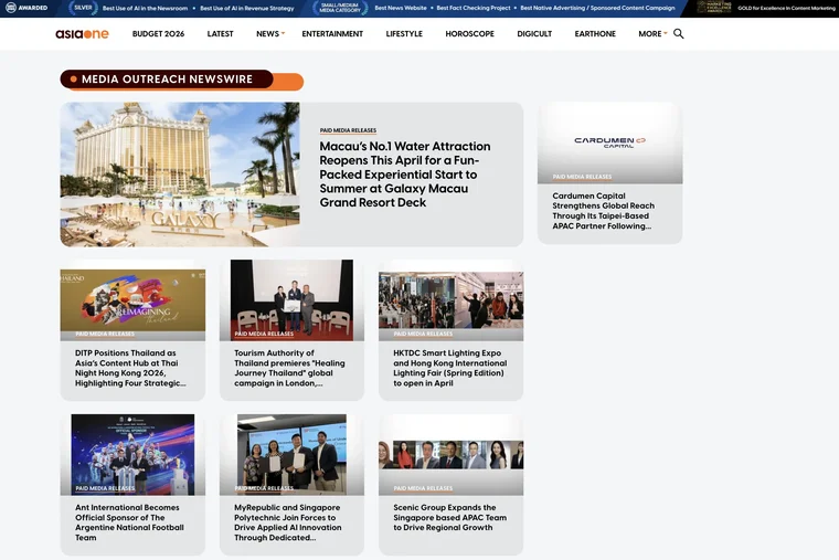 Media OutReach Newswire Further Strengthens Singapore and Asia Pacific Reach with Strategic AsiaOne Partnership