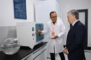 Президент ознакомился с производством газобетонных блоков на заводе «Мегатон»