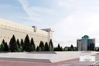 Cosmonauts Square is being reconstructed with the preservation of the sculptural group