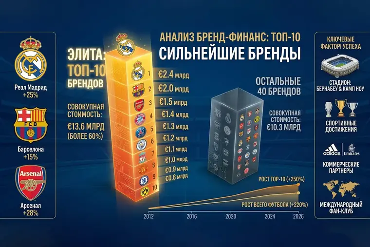 «Реал Мадрид» возглавил рейтинг самых дорогих футбольных брендов