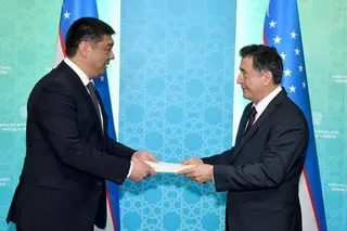 Vladimir Norov receives the newly appointed Ambassador of the Kyrgyz Republic
