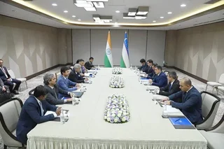 Vladimir Norov meets with the Minister of External Affairs of the Republic of India