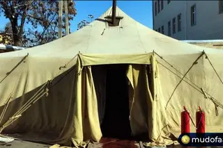 The Ministry of Defense installed military field kitchens in Tashkent