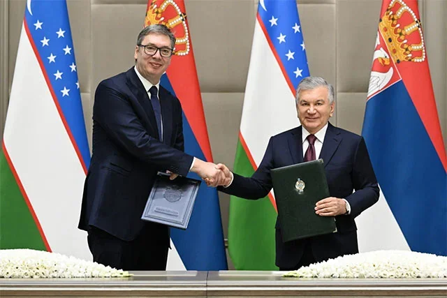 Президенты Узбекистана и Сербии подписали Совместную декларацию