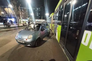 В Ташкенте произошло ДТП с участием автобуса King Long и Matiz