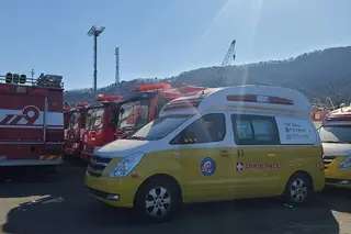 South Korean special fire fighting and medical equipment sent to Uzbekistan