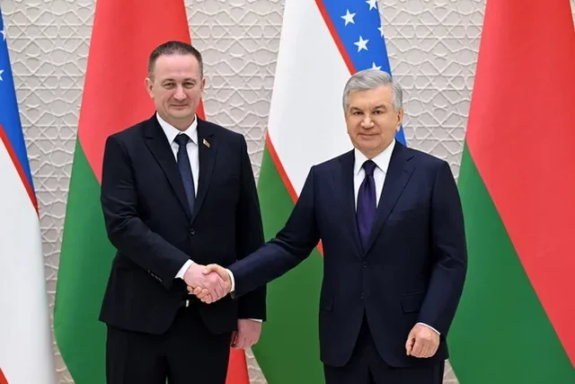Oʻzbekiston Prezidenti Belarus Bosh vazirini qabul qildi