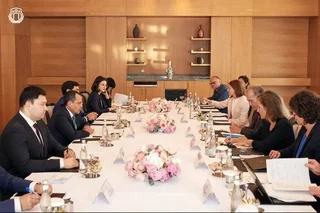 The leadership of the National Social Protection Agency meets with representatives of the World Bank delegation