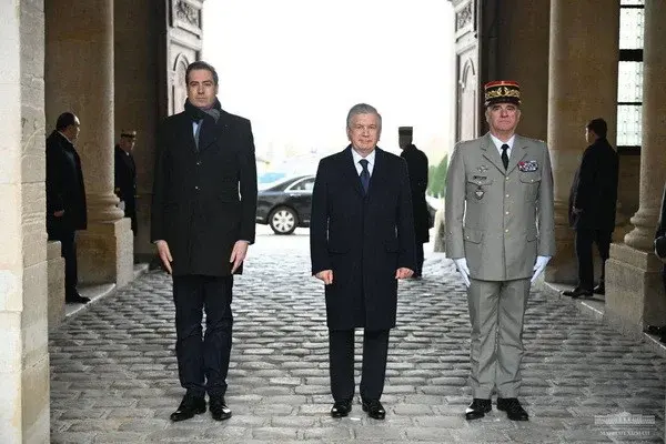 An official welcoming ceremony takes place for the President of Uzbekistan