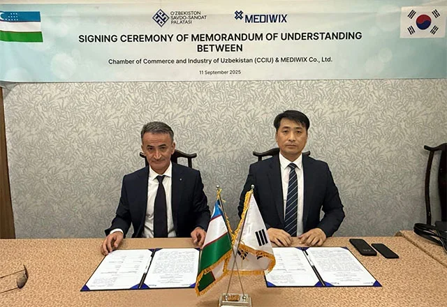 O‘zbekiston Savdo-sanoat palatasi va Janubiy Koreyaning MEDIWIX Ko. elektron tijorat platformasi hamkorlik to‘g‘risida memorandum imzoladi