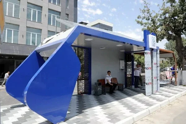 A solar bus stop appeared in Tashkent
