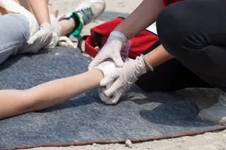 A girl was injured by her friends
