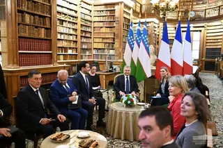 Shavkat Mirziyoyev meets with Chairman of the National Assembly of France