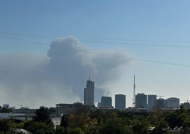 В цехе по производству краски в Ташкентской области произошел пожар