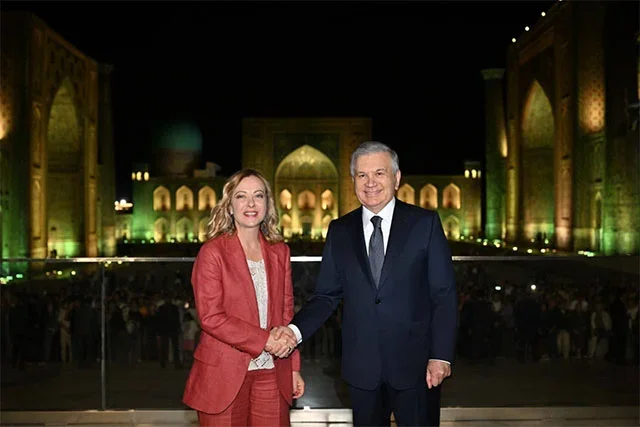 Italiya Bosh vaziri Registon ansambli va "Boqiy shahar" majmuasi bilan tanishdi