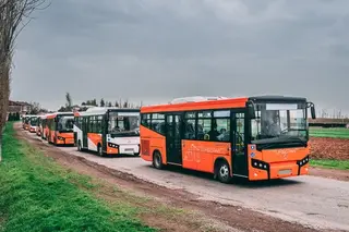SAZ LE60 Samarkand Automobile Plant replenished Bus Park of Kazakhstan