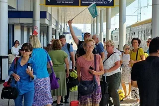 Another tourist charter train arrived at the Tashkent Central Railway Station