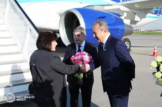 Chairman of the Milli Majlis of the Republic of Azerbaijan Sahiba Gafarova arrives in Uzbekistan on an official visit