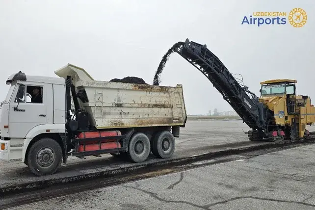 Farg‘ona aeroportida perronni ta’mirlash ishlari boshlandi