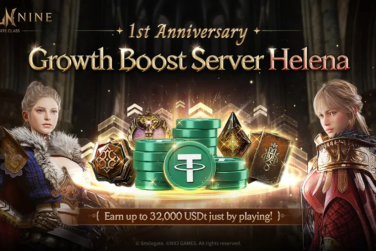 Smilegate LORDNINE Launches Pre-Registration for New Growth-Accelerated Server 'Helena' in Celebration of 1st Anniversary… 32,000 USDt Reward Event Underway