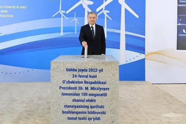 Construction of wind power station energy launched in Karakalpakstan