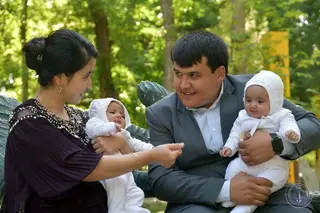 Proportion of families with 2 children is the largest among families with children in Uzbekistan