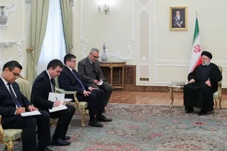 The Ambassador of Uzbekistan presents his credentials to the President of Iran