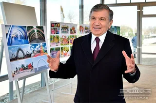 Президент посетил Алмазарский район