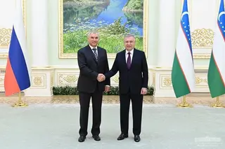 President of Uzbekistan meets with the Chairman of the State Duma of Russia