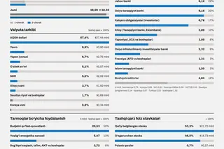 Oʻzbekiston davlat qarzi II chorakda 48,32 mlrd dollarga yetdi