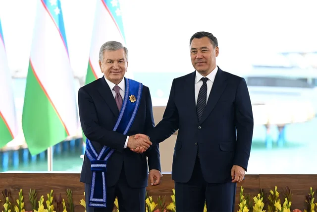 Uzbek President Awarded Kyrgyzstan's Order of Manas