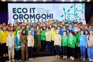 A solemn closing ceremony of the first Eco-IT camp in Uzbekistan takes place in Tashkent
