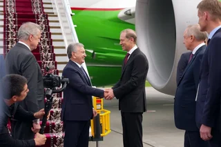 Uzbek President Arrives in St. Petersburg on Working Visit