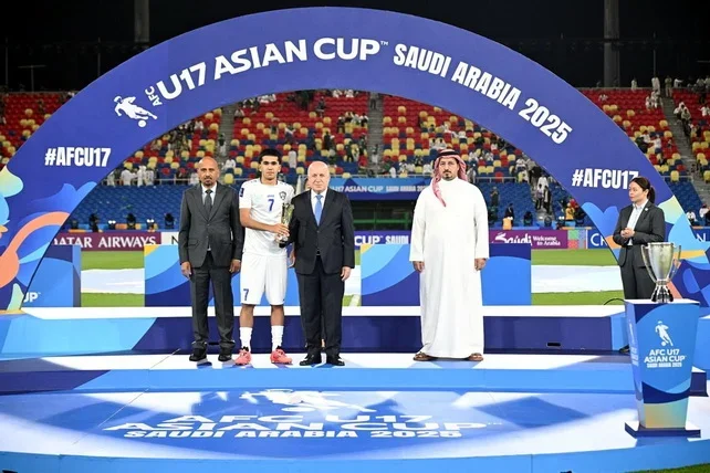Sadriddin Khasanov Nominated for AFC Young Player of the Year