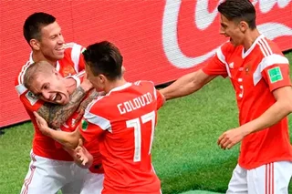 Russia scores five against Saudi Arabia