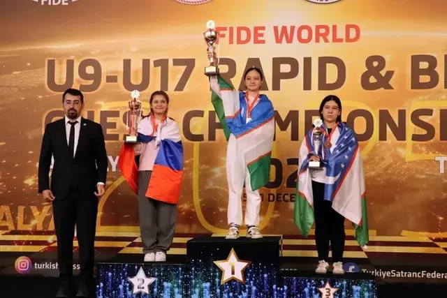 Uzbekistan’s Junior Chess Team Wins Overall Standings at U17 World Championship in Antalya